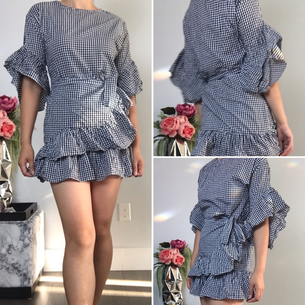 Plaid Ruffle Dress